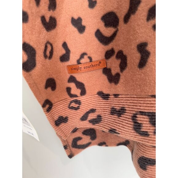 Simply Southern Leopard Turtle Neck Sweater, NWT one size fits most - Picture 8 of 13